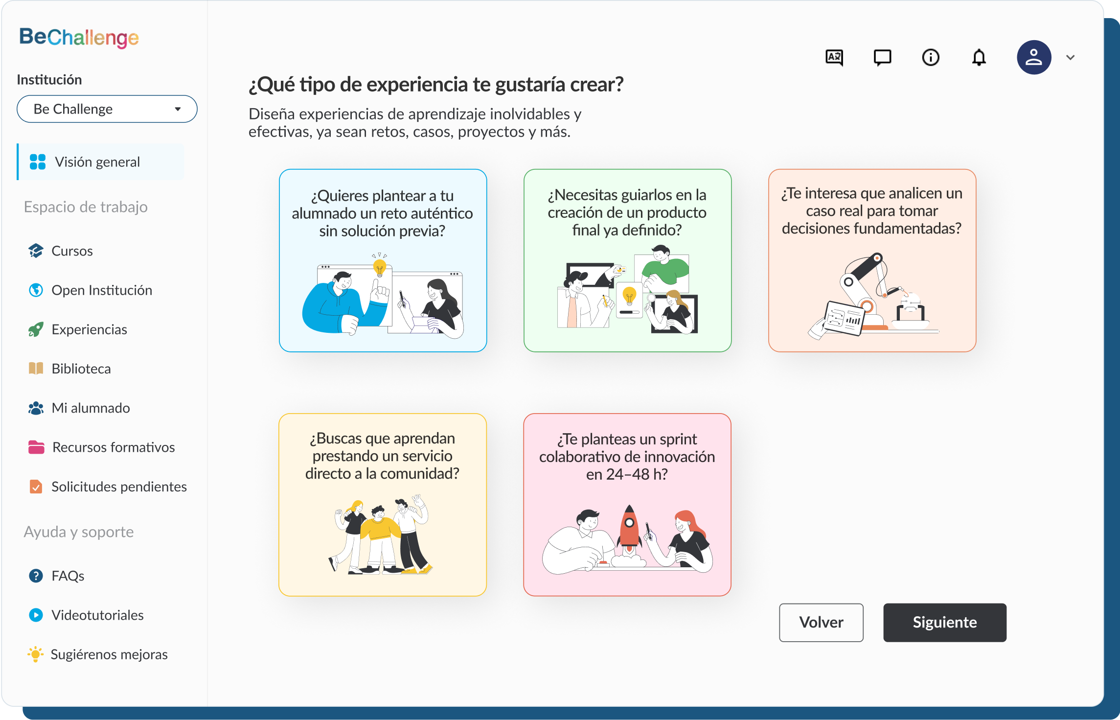 Dashboard BeChallenge Front