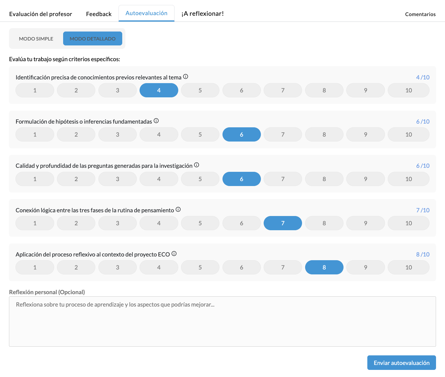 Evaluación 360º con evidencias